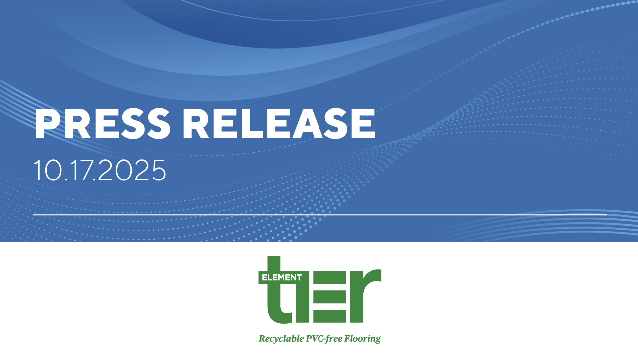 Shnier, Gesco LP and Eva-Last Announce Strategic Partnership to Launch TIER Element: The Revolutionary 100% Free of PVC, VOCs, and Phthalates Flooring Article